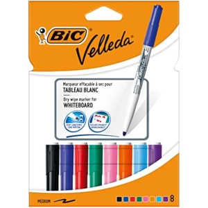 8x BIC Velleda Rotuladores Pizarra Blanca