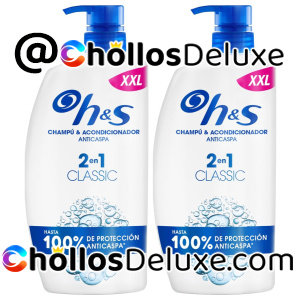 2x H&S Classic/Mentol 2 en 1 Champú Anticaspa 1L