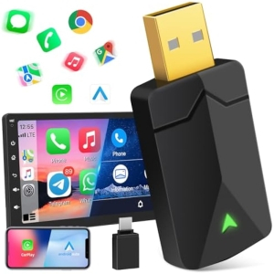Adaptador Inalámbrico 2 en 1 Coche CarPlay/Android Auto
