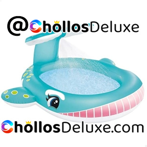 Intex Piscina Hinchable Ballena con Aspersor