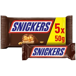 5x Snickers Chocolatina Cacahuete, Caramelo y Chocolate