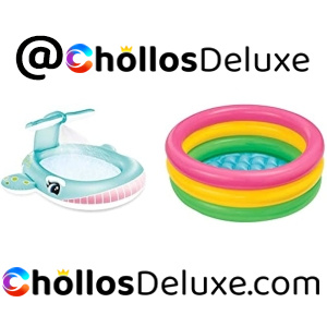 Set Intex Piscina Ballena Spray 200L +Piscina 3 Aros Bebe 68L