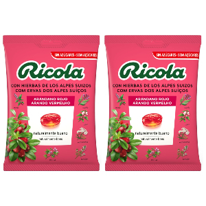 2x Ricola Caramelos Duros Arándano Rojo 70g
