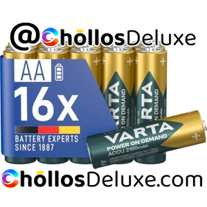Paquete 16 Pilas Recargables AA 2100mAh Varta