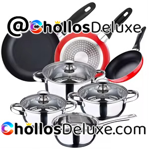 Batería de Cocina 7 Piezas +3 Sartenes San Ignacio