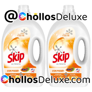 2x Skip Ultimate con Poder KH7 Detergente 45 Lavados