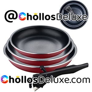 Juego 3 Sartenes Bergner Click&Cook Red Edition