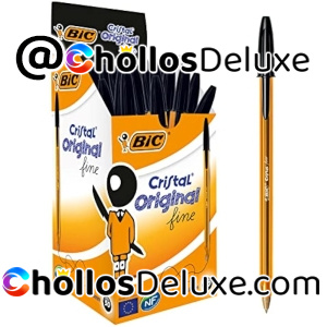 Caja 50 Bolígrafos Negros BIC Cristal Original Fine