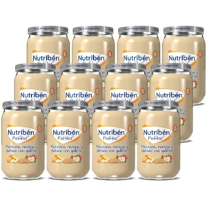12x Nutribén Potitos Manzana, Naranja y Plátano con Galleta 235g