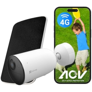 Cámara Vigilancia Exterior 2K 4G con Batería Recargable 5200mAh
