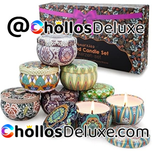 8x Velas Aromáticas Cera Soja Natural