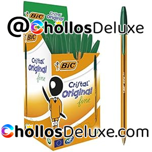BIC Cristal Original Fine, 50x Bolígrafo punta fina (0.8 mm) Color Verde