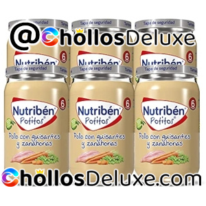 6x Nutribén Potitos Pollo con Guisantes y Zanahoria 235g