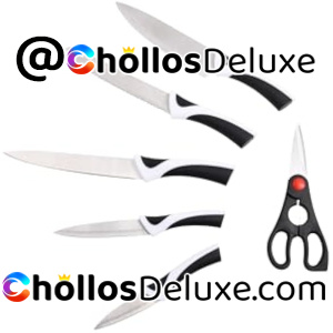 Set 5 Cuchillos +Tijeras Bergner