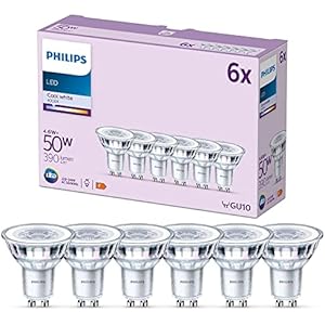 Philips, 6x Bombillas led GU10 4.6W (Eq. 50W) 390 lúmenes