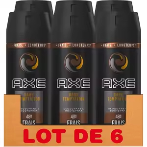 6x Desodorantes Hombre Axe Dark Temptation 150ml