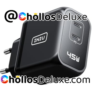 Cargador GaN 2 45W 2 Puertos USB C
