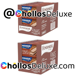 44x Fontaneda Finas Barquillos Rellenos de Chocolate