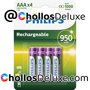 Pack 4 pilas AAA Recargables Philips
