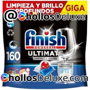 160 Cápsulas Lavavajillas Finish Powerball Ultimate Infinity Shine Limón