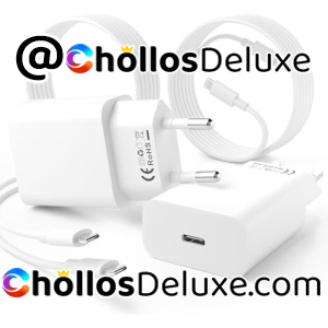 2X Cargadores 20W USB C +2 Cables 2 Metros