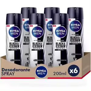 6x Nivea Men Black & White Invisible 200ml