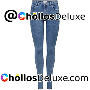 Only Onlrain Mid Waist Skinny Fit Jeans Mujer