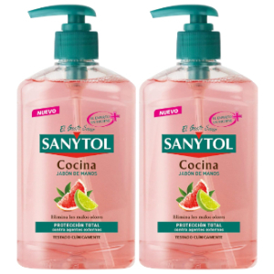 2x Sanytol Jabón de Manos Pomelo y Limón Verde 250ml
