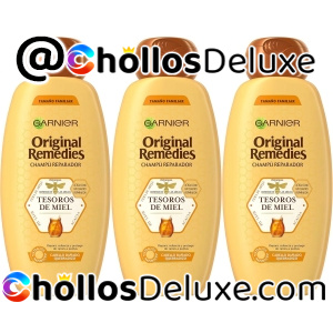 3x Garnier Original Remedies Tesoros De Miel Champú 600ml