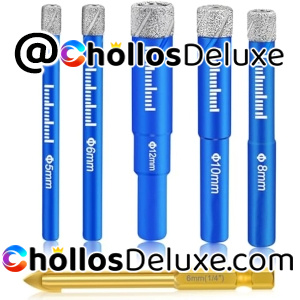 Brocas Porcelánico 5‑12mm +Punta Diamantada Azulejos
