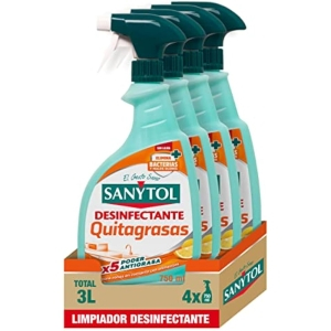 4x Sanytol Quitagrasas Cocina 750ml
