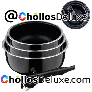 Bergner Click&Cook Black Edition Juego 3 Cazos
