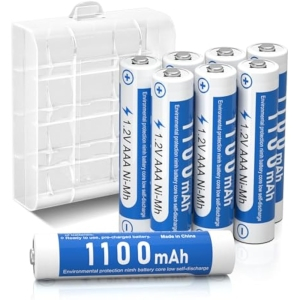 8x Pilas Recargables 1100mAh AAA Ni-MH