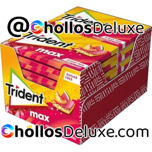 12x Trident Max Chicles Sin Azúcar Melocotón y Sandía