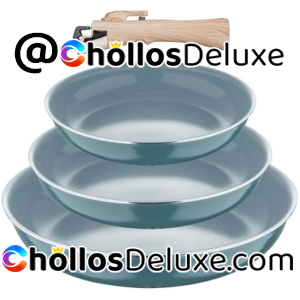4x Bergner Sartenes con Mango Desmontable