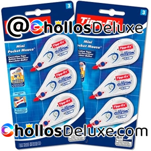 6x Tipp-Ex Mini Pocket Mouse Cinta Correctora