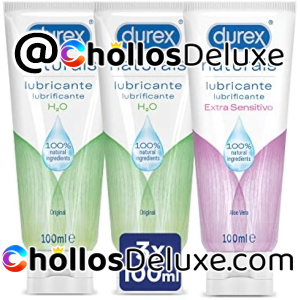 3x Durex Naturals Lubricante Íntimo Base Agua Aloe Vera 100ml