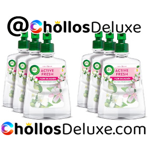 6x Air Wick Active Fresh Recambios Flor de Jazmín 228ml