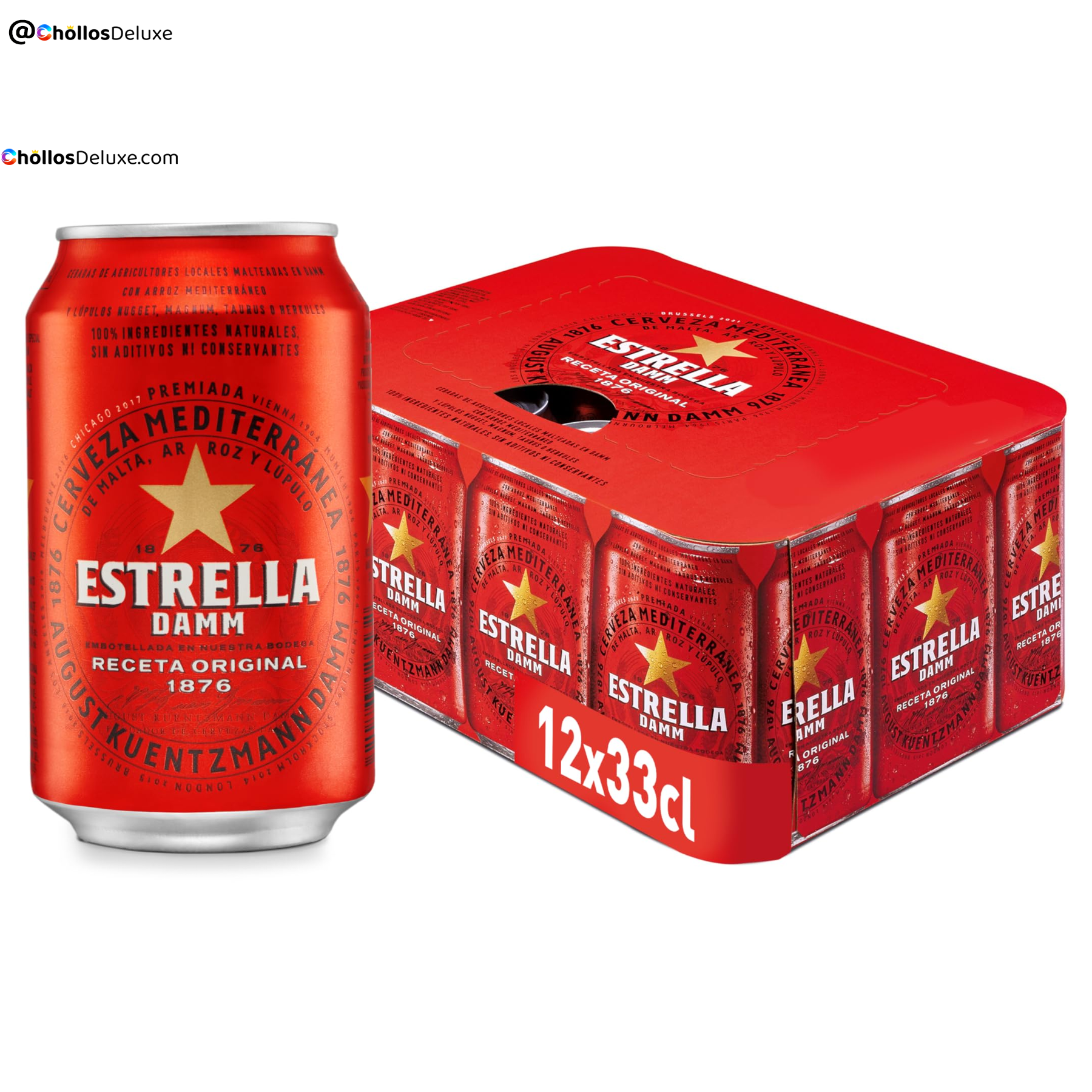 Damm Estrella Cerveza Lager 12 Latas 33cl