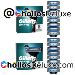 2x Gillette Mach3 Cuchillas Afeitar 8 Recambios