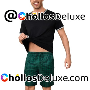 Pijama Hombre Camiseta Manga Corta +Pantalón Corto