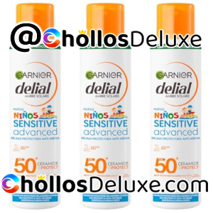 3x Garnier Delial Niños SPF50+ Spray 150ml