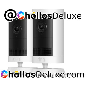 2x Ring Outdoor Camera Plus Cámara Seguridad Exterior 2K Enchufe