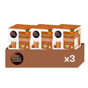 3x Café Con Leche Dolce Gusto Pack 48 Uds Cremoso