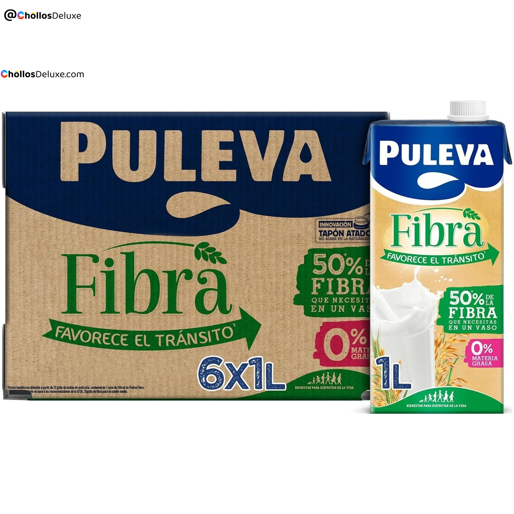 6x Puleva Fibra Bebida Láctea 1L