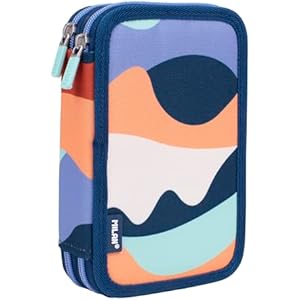 Milan Plumier Estuche 2 Compartimentos y Contenido