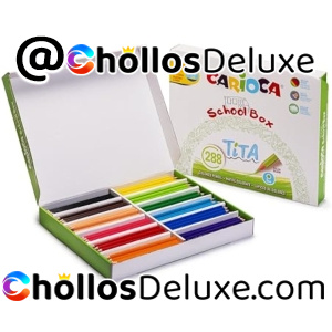 288x Carioca Tita Lápices Colores Brillantes +Caja Escolar
