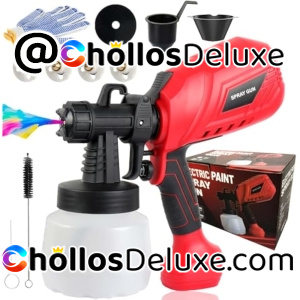 Pistola Pintura Eléctrica 700W HVLP +4 Boquillas 1200ml