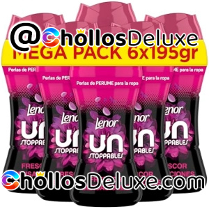 6x Lenor Unstoppables Perlas Perfume Ropa 96 Lavados 195g