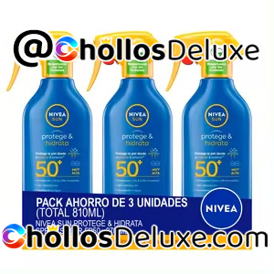 3x Nivea Sun Spray Solar FP50+ Protege & Hidrata 270ml